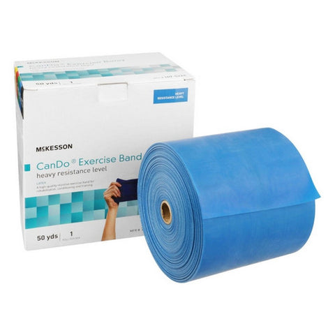 McKesson, Exercise Band Blue 5 Inch X 50 Yard Heavy Resistance 169-5224, 5 Inch x 50 Yard