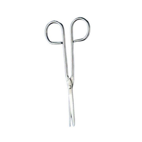 Busse, Utility Scissors Nurse 5-1/4 Inch Length Floor Grade Stainless Steel Sterile Finger Ring Handle Angled Sharp Tip Blunt Tip, Count of 1