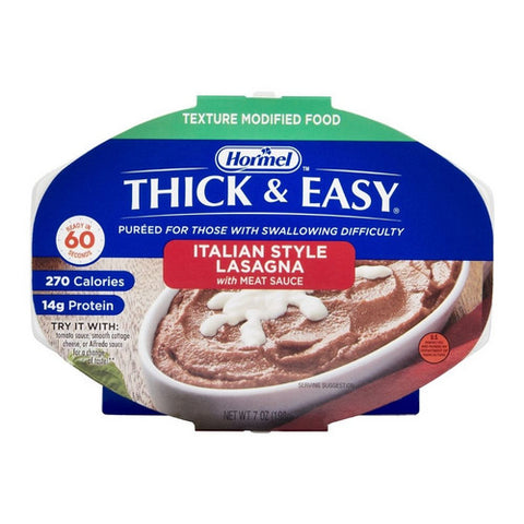 Hormel, Thickened Food Tray Italian Style Beef Lasagna Flavor 160744, Count of 7