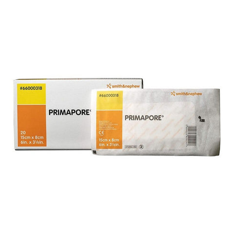 Smith & Nephew, Adhesive Dressing Primapore 3-1/8 X 6 Inch Polyester Rectangle White Sterile, Case Of 10
