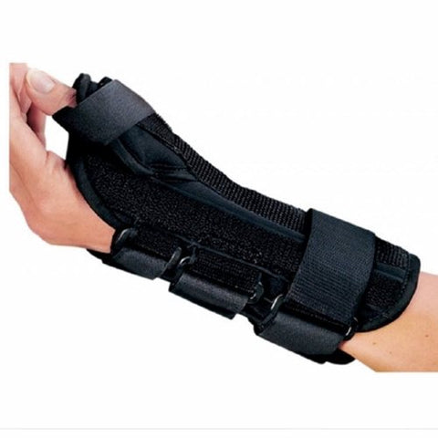 DJO, Wrist Brace with Abducted Aluminum Foam Spandex Plastic Right Hand Black Small 79-87303, Count of 1