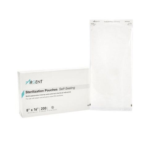 McKesson, Sterilization Pouch Ethylene Oxide Gas Steam 8 X 16 Inch 73-SSP387, Box Of 1