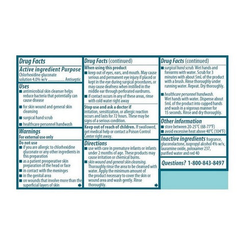 Hibiclens, Antiseptic Antimicrobial Skin Cleanser Bottle 4% Strength CHG Chlorhexidine Gluconate, 4 Oz