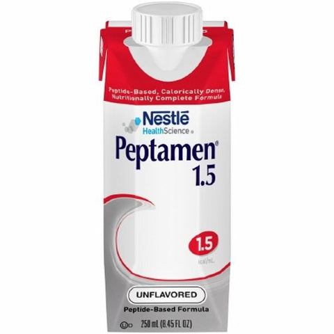 Nestle Healthcare Nutrition, Tube Feeding Formula Peptamen  1.5 250 mL Carton Ready to Use Unflavored Adult, Count of 24