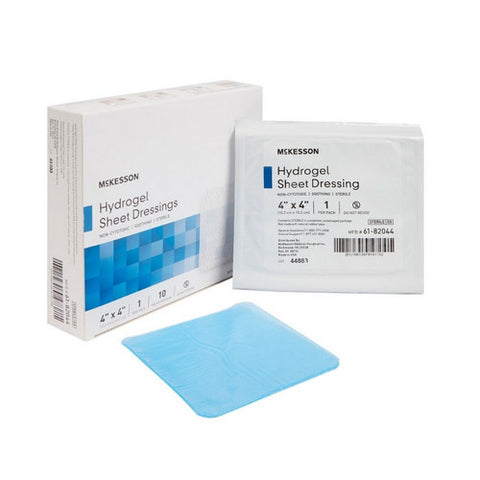 McKesson, Hydrogel Dressing McKesson 4 X 4 Inch Square Sterile, Case Of 4