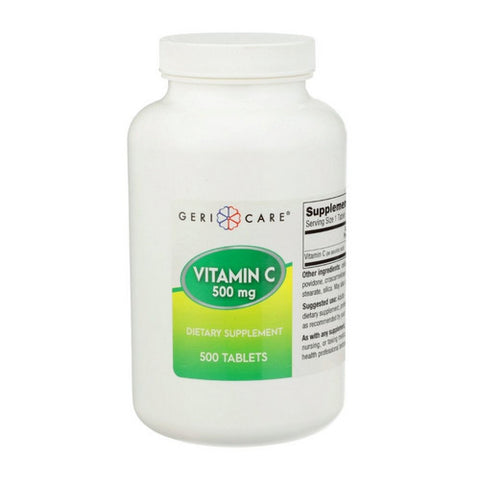 McKesson, Vitamin C Supplement Geri-Care Ascorbic Acid 500 mg Strength Tablet 500 per Bottle, 500 Tablets