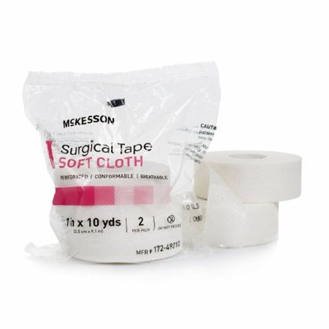 McKesson, Medical Tape McKesson Cloth 1 Inch X 10 Yard White NonSterile, Pack Of 2