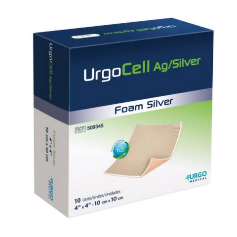 SteadMed, Foam Dressing with Silver Restore 4 X 4 Inch Square Sterile, Box Of 10