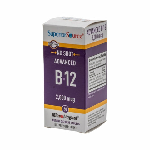Superior Source, Advanced B12, 2000 mcg, 60 Tabs