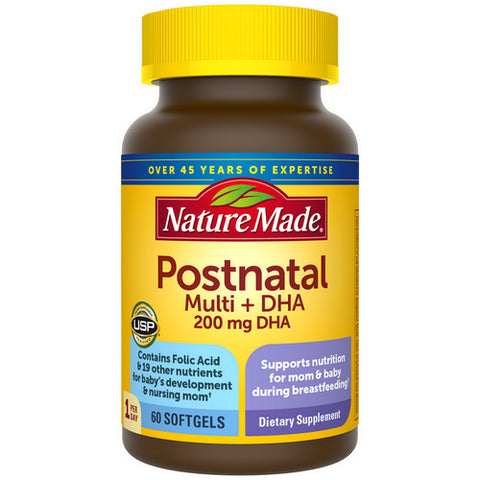 Nature Made, Post Natal Multi + DHA, 60 Soft gels