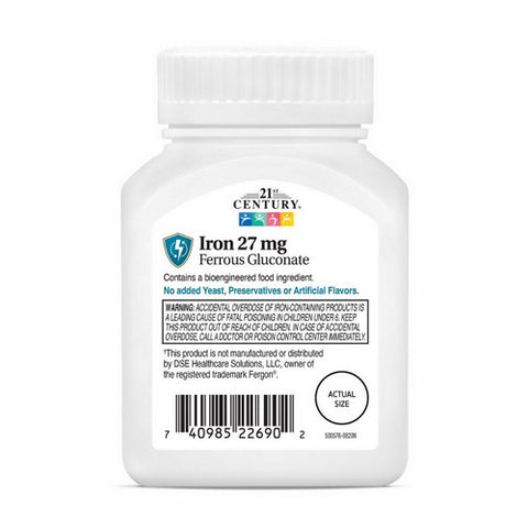 21st Century, High-Potency Iron, 27 mg 110 Tablets