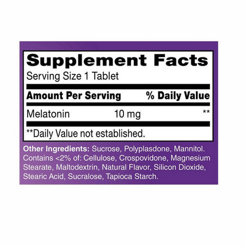 21st Century, MELATONIN  10MG SUBLINGUAL, 10mg, Sublingual 120 Tabs