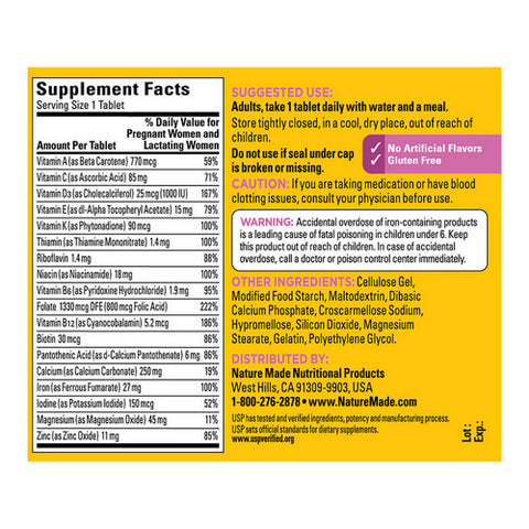 Nature Made, Prenatal Multivitamins, 90 Tabs