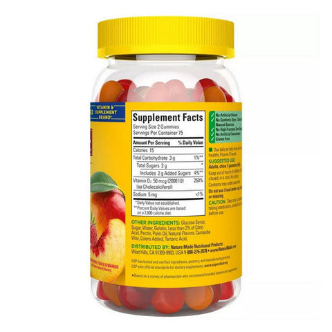 Nature Made, Vitamin D3, 50 Mcg, 150 Gummies Nature Made