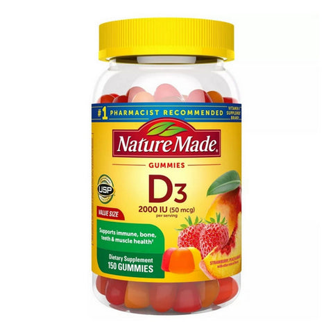Nature Made, Vitamin D3, 50 Mcg, 150 Gummies