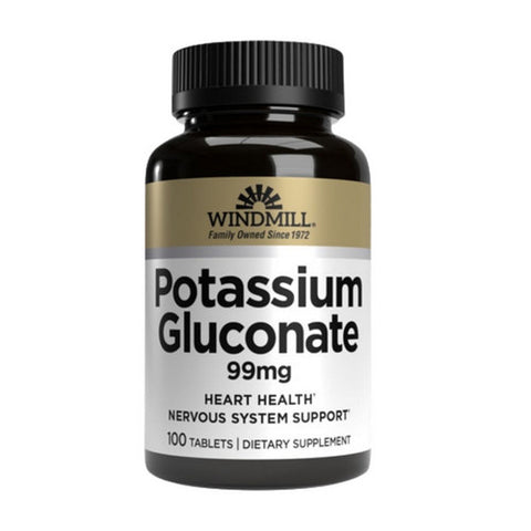 Windmill Health, Potassium As Gluconate, 99mg, 100 Tabs