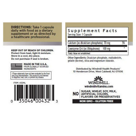 Windmill Health, Co-Q 10, 100 mg, 30 Caps Windmill Health