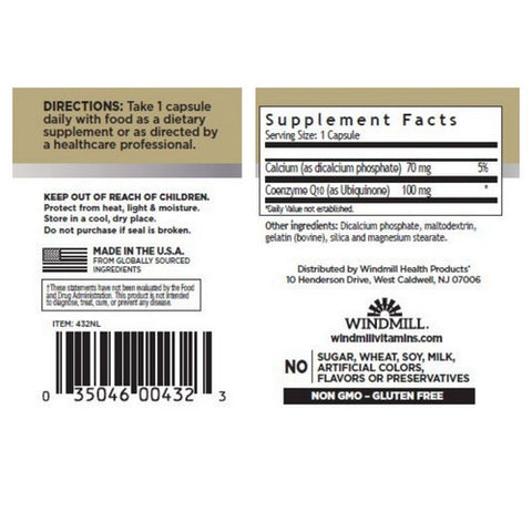 Windmill Health, Co-Q 10, 100 mg, 30 Caps