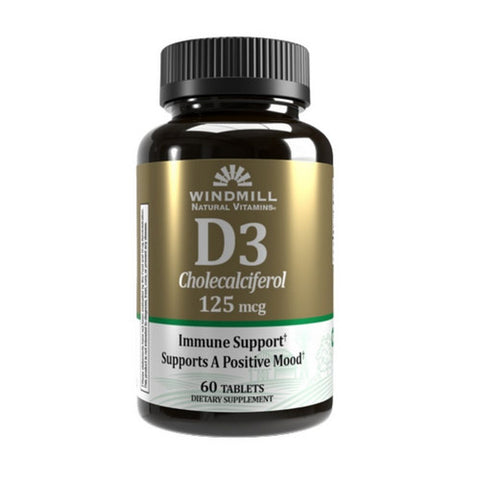 Windmill Health, Vitamin D, 5000IU 60 Tabs