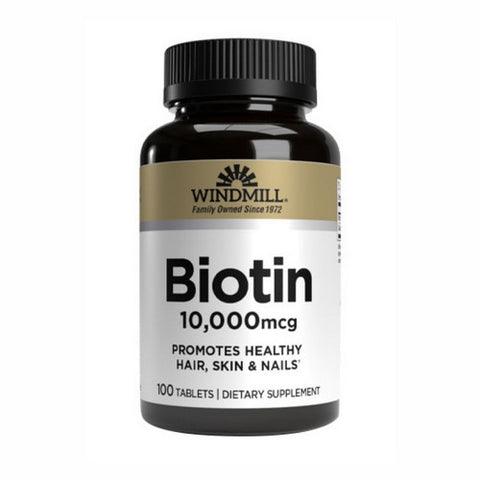 Windmill Health, Biotin, 10000mcg, 100 Tabs