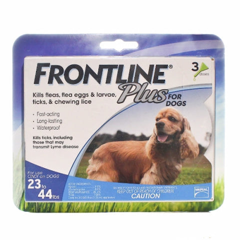 Frontline Plus, Frontline Plus for Dogs, Over 23-44 lbs 3 Count