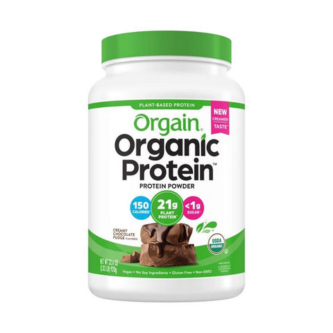 Orgain, Organic Plant Based Protein Powder Sweet Vanilla Bean, Creamy Chocolate Fudge 2.03 lbs