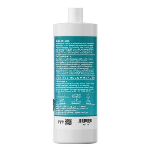 Essential Oxygen, BR Organic Mouthwash Brushing Rinse Wintergreen, Wintergreen 32 Oz