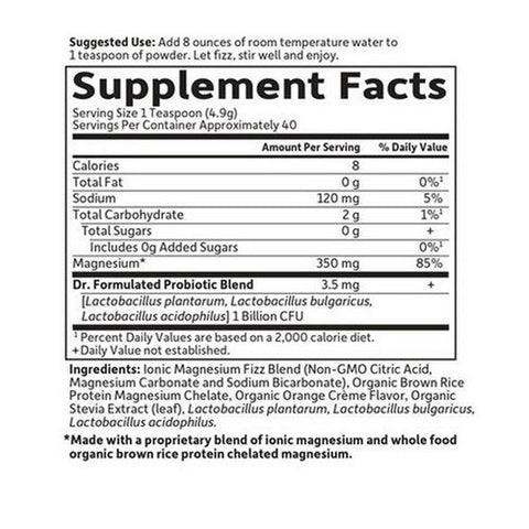 Garden of Life, Dr. Formulated Magnesium Powder, Orange, 7 Oz