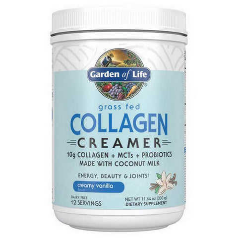 Garden of Life, Grass Fed Collagen Creamer Vanilla Powder, Vanilla, 330 Grams