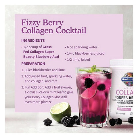 Garden of Life, Collagen Super Beauty Powder, Blueberry Acai, 270 Grams Powder