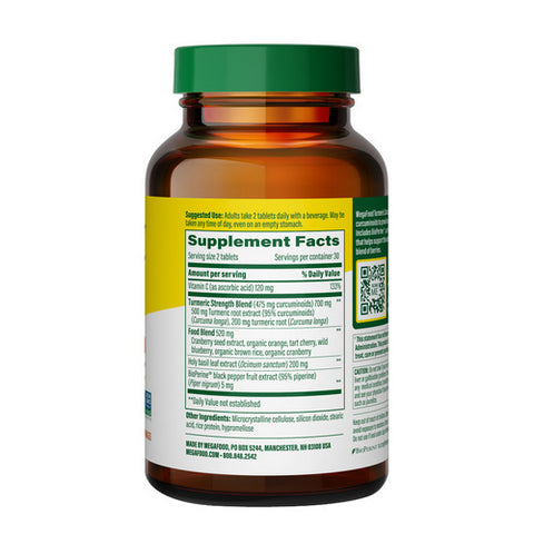 MegaFood, Turmeric Strength for Whole Body, 60 Tabs