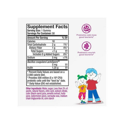 Align, Kids Probiotic Gummies Mixed Fruit, 50 Count Align