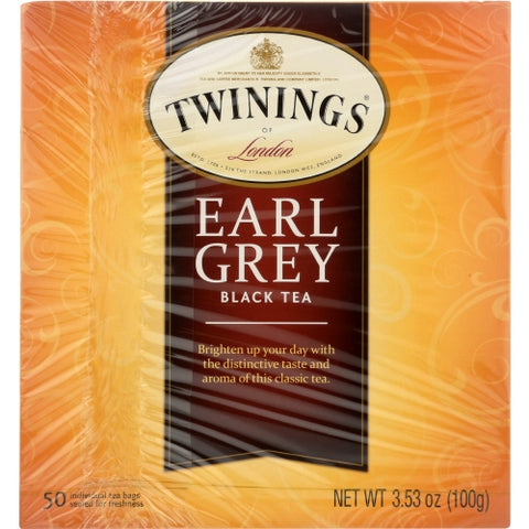 Twinings Tea, Tea Earl Grey, 50 Bags(Case Of 6)
