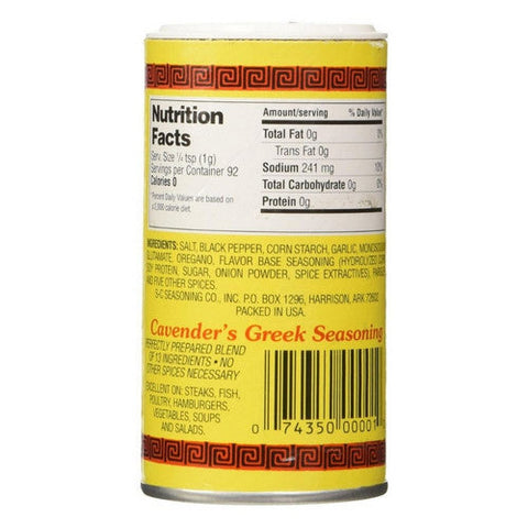 Cavenders, All Purpose Greek Seasoning, 3.25 Oz Cavenders