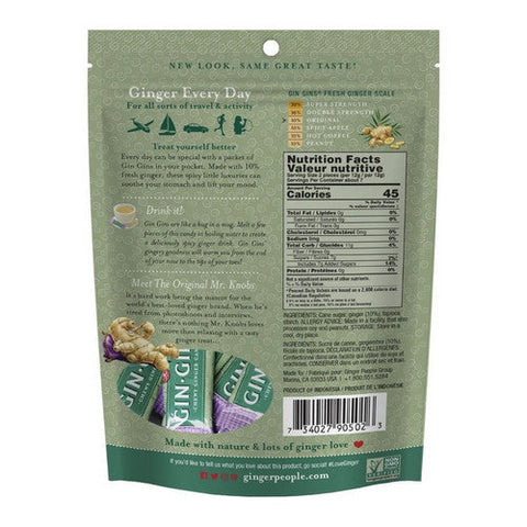 Ginger People, Gin Gins Chewy Ginger Candy Original, 3 Oz(Case Of 12) Ginger People