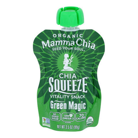 Mamma Chia, Squeeze Green Magic, 3.5 Oz