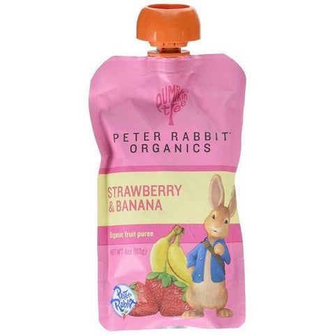 Peter Rabbit, Straw Berry & Banana Puree, 4 Oz(Case Of 10)