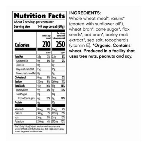 Natures Path, Organic Flax Plus Raisin Bran, 14 Oz(Case Of 12)