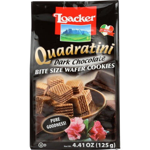 Wafer Qudrtni Drk Ch 125G Case of 6 X 4.41 Oz by Loacker