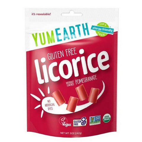 YumEarth, Organic Licorice Pomegranate, 5 Oz(Case Of 6)