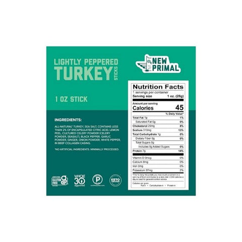 The New Primal, Beef Sticks  Free Range, 1 Oz(Case Of 20)