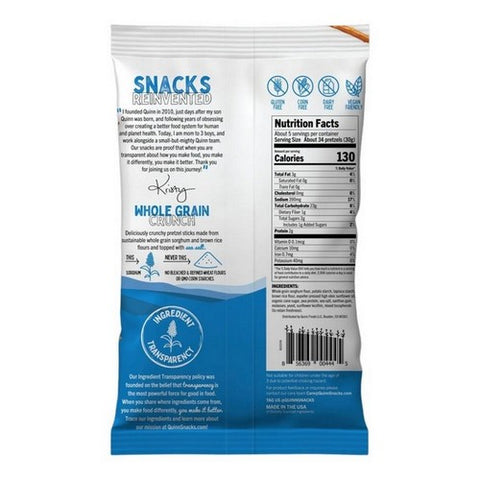 Quinn, Quinn Snacks Pretzels Sea Salt, 5.6 Oz(Case Of 8)