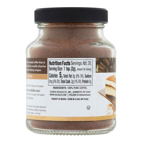 Delallo, Instant Espresso Powder, 1.94 Oz(Case Of 6) Delallo