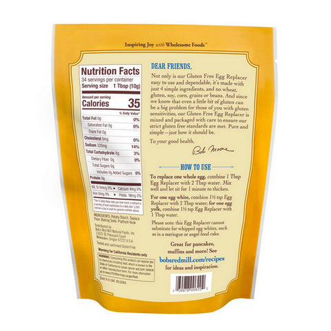 Bobs Red Mill, Egg Replacer Gluten Free, 12 Oz(Case Of 5)