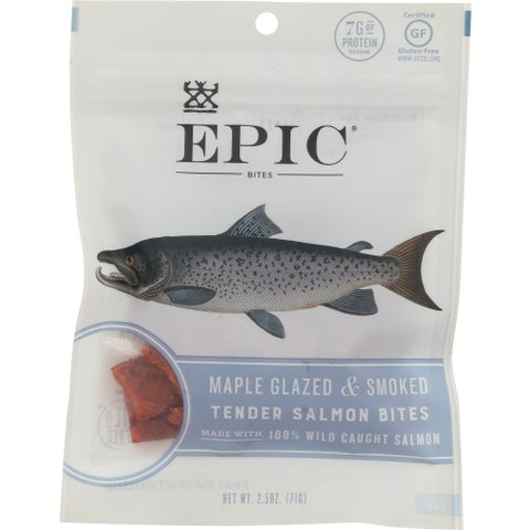 Epic Dental, Jerky Slmn Mple Bites, 2.5 Oz(Case Of 8)