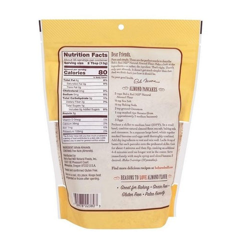 Bobs Red Mill, Super Fine Natural Almond Flour, 16 Oz(Case Of 4)