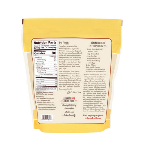 Bobs Red Mill, Super Fine Almond Flour, 32 Oz(Case Of 4)