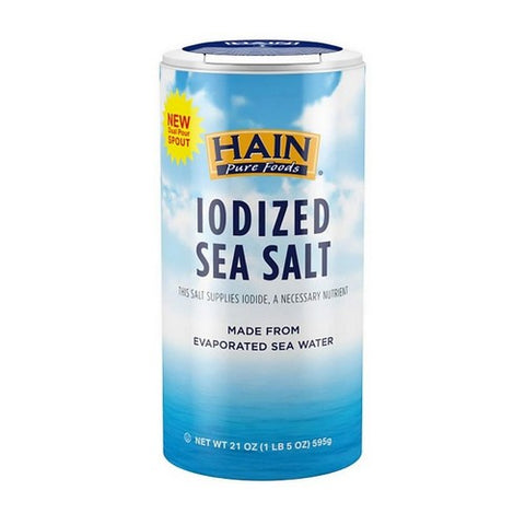 Hain Pure Foods, Salt Iodized, 21 Oz(Case Of 8)