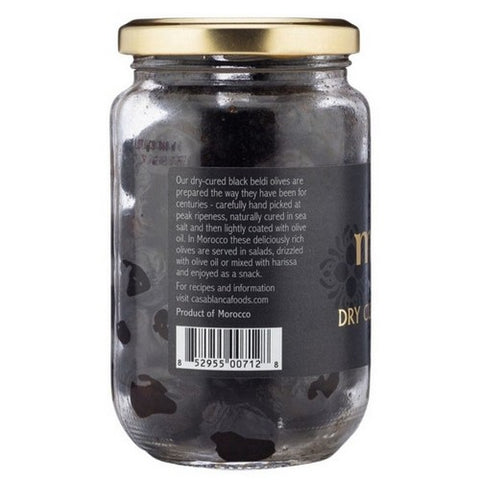 Mina, Moroccan Dry Cured Black Olives Jar, Case of 6 X 7 Oz