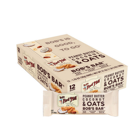 Bobs Red Mill, Peanut Butter Coconut & Oats Bob's Bar, 1.76 Oz(Case Of 12)
